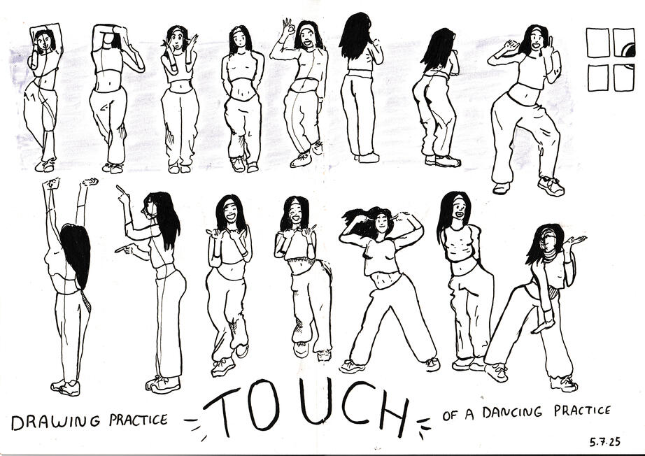 Gesture Drawings from a Dance | Ink on sketchbook