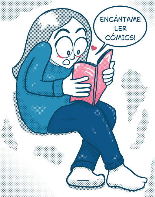 I love reading comics! | Digital Illustration
